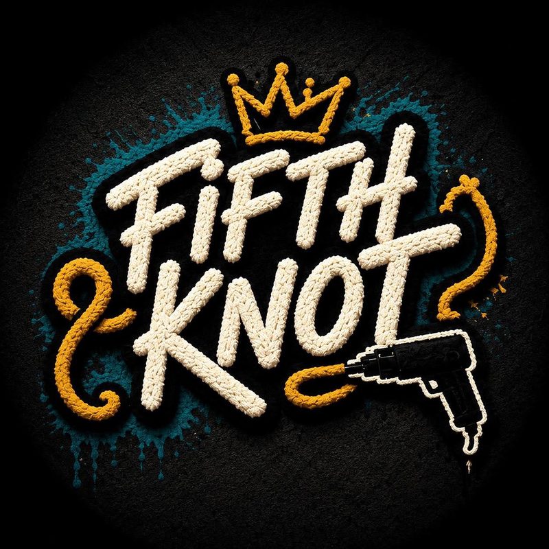 Fifth Knot — সুতার বুননে তৈরি লোগো, মুকুট ও টাফটিং গান সহ